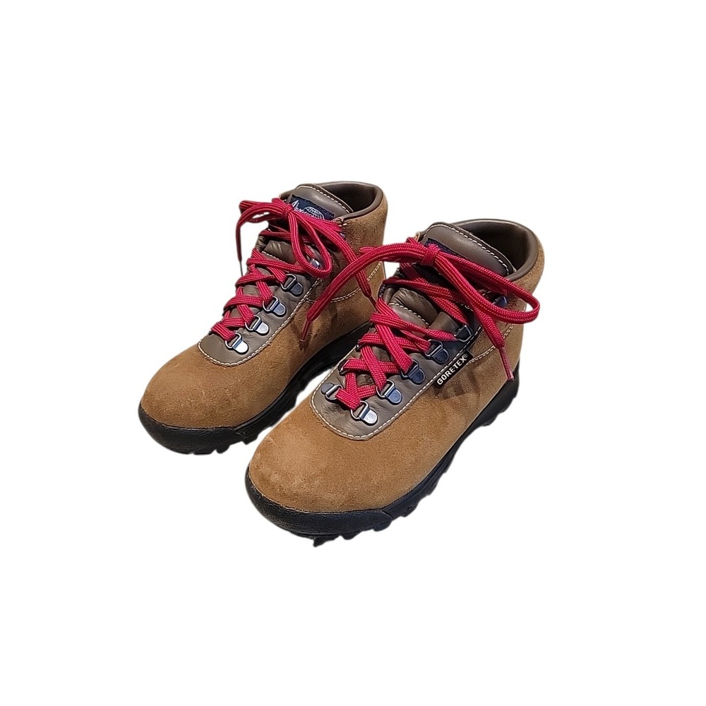 Vasque Sundowner Brown Suede Hiking Boots with Red Laces